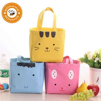 

BONAMIE Thermal Lunch Bag For Students Cartoon Beach Food Picnic Bags Portable Cute Tote Insulated Cooler Bags For Boy Girl Kids