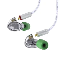 Yinyoo T500 5BA пользовательские наушники-вкладыши 5 сбалансированные арматурные HiFi DJ проводные наушники-пуговки спортивные наушники съемный кабель MMCX