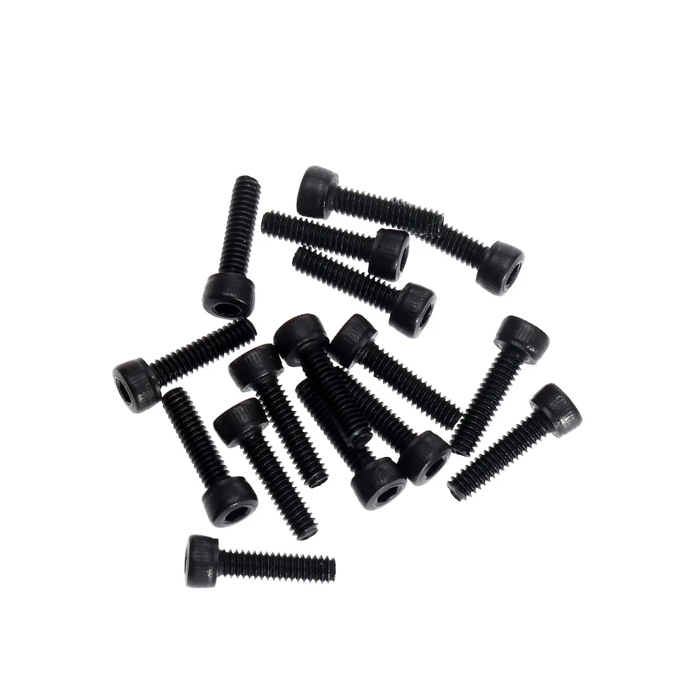 

50Pcs/lots Carbon Steel Screws Black M2 Bolts Hex Socket Pan Head Cap Machine Screws Wood Box Screws Allen Bolts M2x8mm