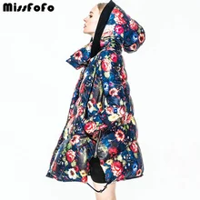 MissFoFo женские пуховики CLJ Куртки модные женские парки секретная картина маслом сад цветок Длинная Верхняя одежда женские пуховики