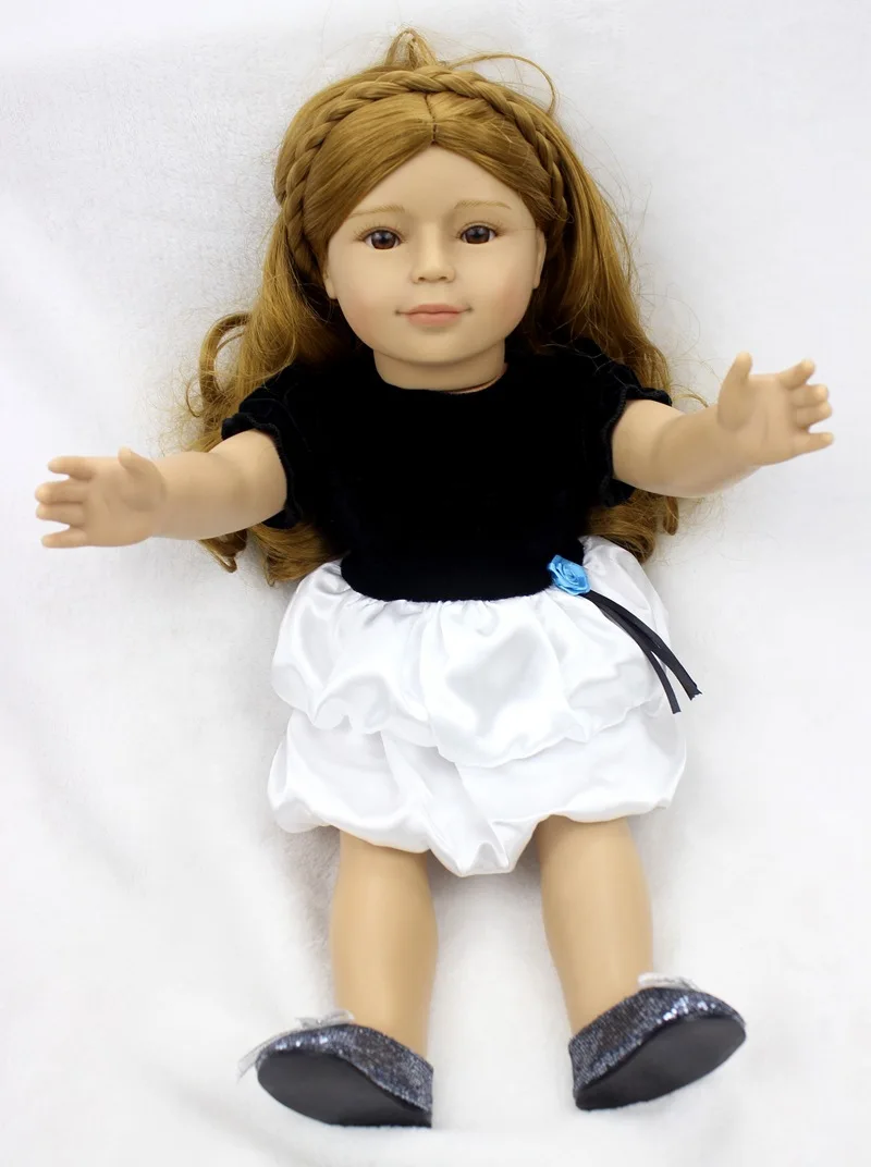Otarddolls 45 см мягкое тело силиконовые-куклы длинные услышать голубые глаза принцессы Reborn куклы лучшие подарки для маленьких девочек