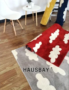 

Nordic style children's room cartoon decoration mats cloud pattern carpet Soft Home Kids Room living room cloud rug bedroom