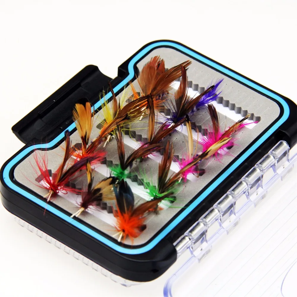 Water proof Fly Box Double side Plastic Slim Foam Clear Fly Fishing Box