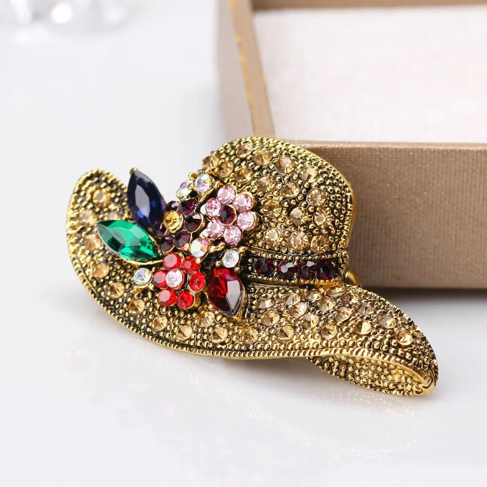 Pins Cute Hat Brooch Sweater Pins Badge Collar Clothes Accessories Creative Hats Pin Brooches Women23