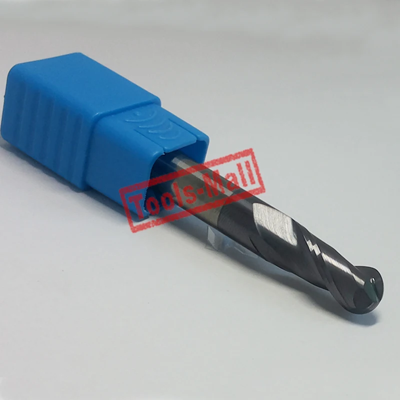 

1pc radius=4mm 2 Flutes hrc45 R4*16*D8*75 solid carbide Ball nose End Mill CNC router bits tools Milling cutter
