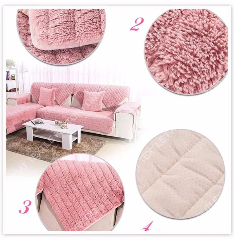 Современный стиль розовый/верблюжий/белый/серый Длинный Меховой чехол для дивана Плюшевые Чехлы зимние канапе для верхней моды диван SP2316