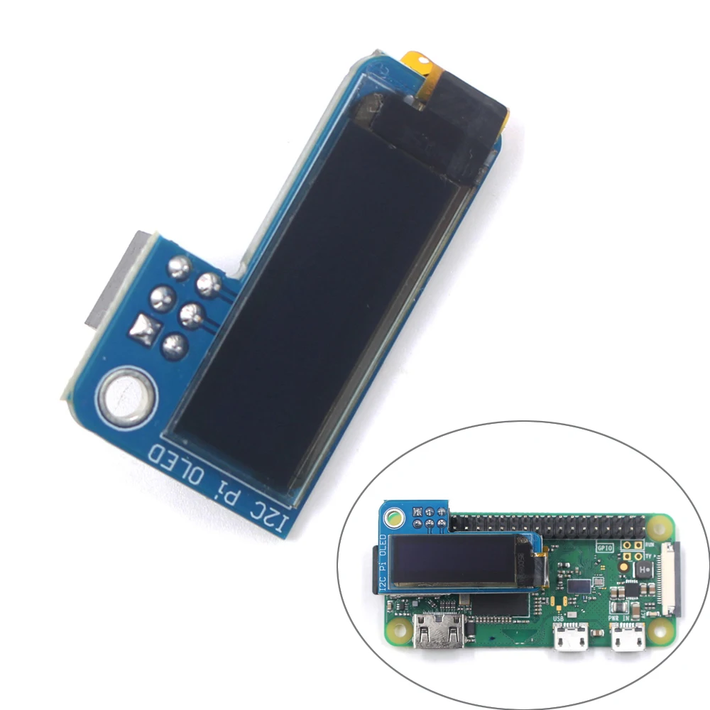 Монохромный 0 91 дюймовый OLED экран PiOLED IIC I2C 128x32 плата для Raspberry Pi Zero - Цена: 618,22 руб.