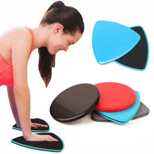 1 Pair Fitness Gliders Slide Discs Core Ab Round Triangle Disc Workout