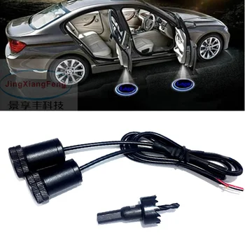 

JingXiangFeng 2PC Universal Ghost Shadow Car Emblem Light Case For Mazda LED Logo Projector Welcome Door Interior Lights