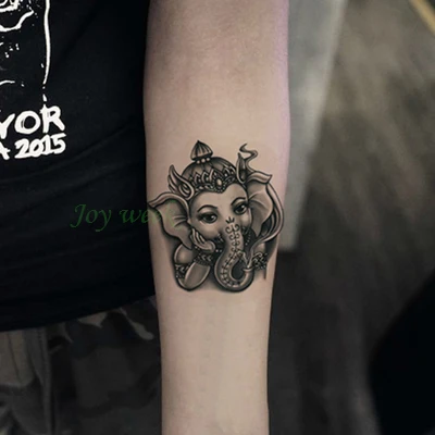 045 Autocollant De Tatouage Temporaire étanche 1056 Cm Tatouage éléphant Tatouage Ganesha Tatto Autocollants Tatouage Flash Faux Tatouages Pour