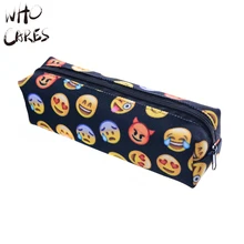 Who Cares Emoji 3D Printing travel Makeup Bag Organizer Pencil Maleta de Maquiagem Travel Make up Women Cosmetic Bag Organizador