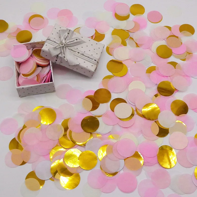 

10g Round Mixed Colors Party Confetti Rose Gold Tissue Confetti Filling Balloons Baby Shower Wedding Birthday Party Decorations