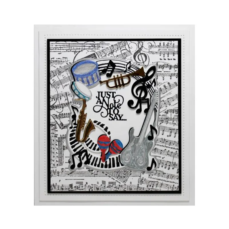 

Dies Letter Just A Note To Saying Music Note Metal Cutting Dies Scrapbooking DIY Cuts Card Making Stencil Frame Craft Paper