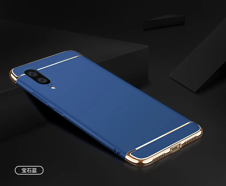 Blue Для huawei Honor 10 Lite P Smart чехол полное покрытие жесткий матовый корпус Coque на Honor 10 Lite P Smart coque покрытие бампер - Цвет: Blue