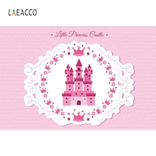 Laeacco Pink Castle Photography Backgrounds Customized Little Princess Family Photocall Photographic Backdrops for Photo Studio Laeacco Pink Castle Photography Backgrounds Customized Little Princess Family Photocall Photographic Backdrops for Photo Studio