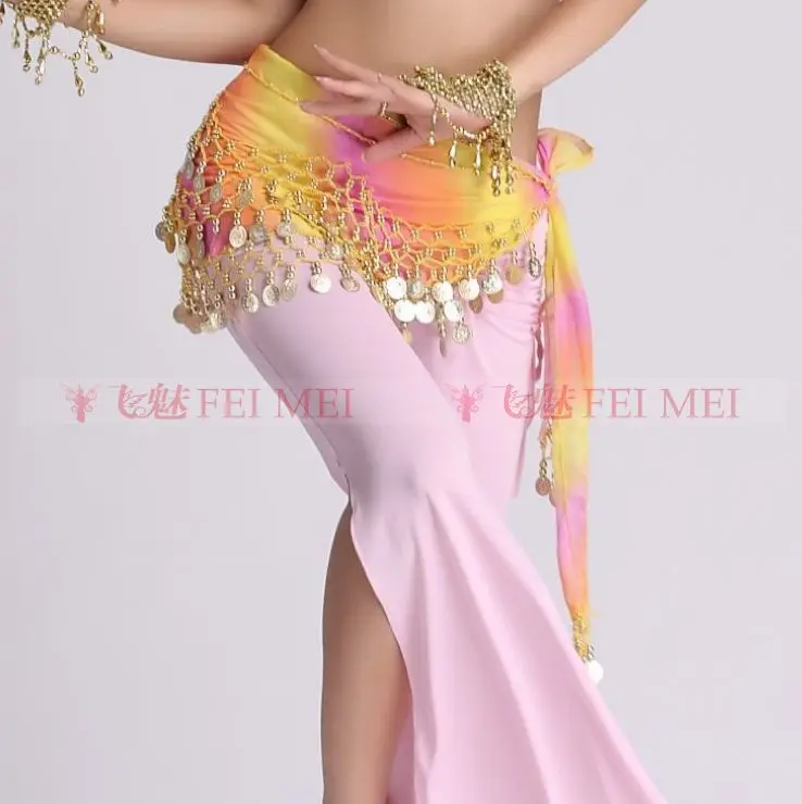 

Belly dance costumes senior chiffon zebra gold coins belly dance belts for women belly dancing hip scarf