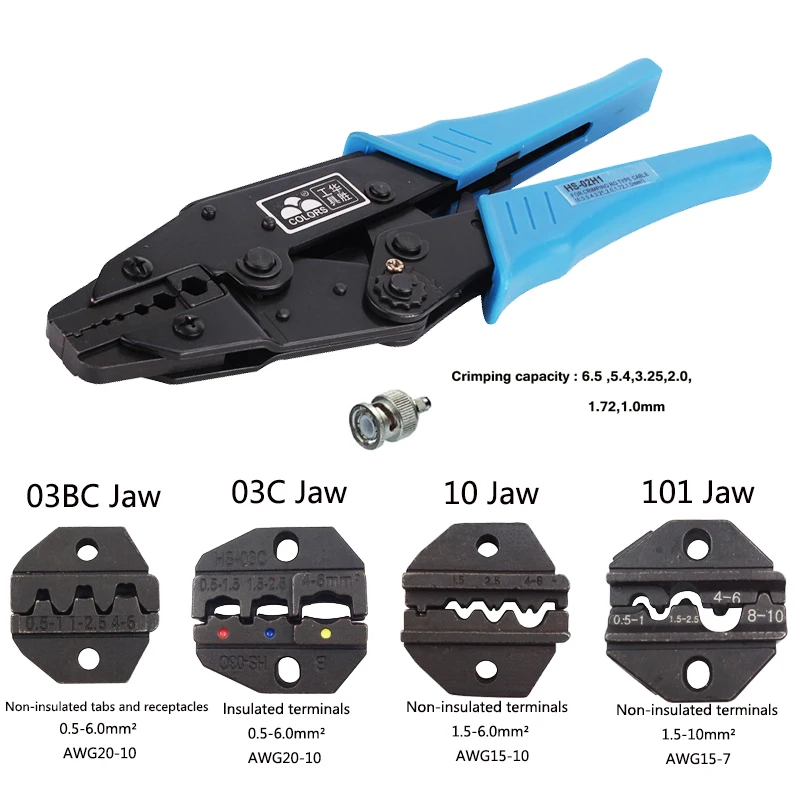 

Crimping pliers and 4 jaw hand tools plier multitool wire crimp tool for coaxial cable lnsulated/Non-insulated tabs and terminal