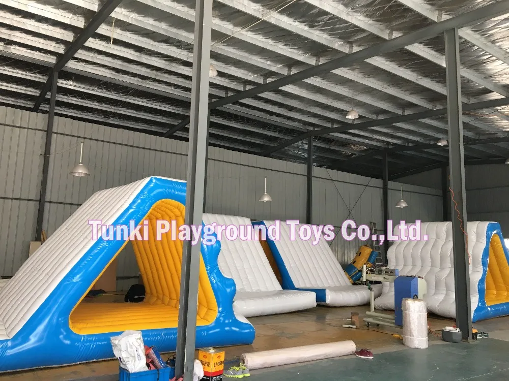 

exciting inflatable aqua park slide