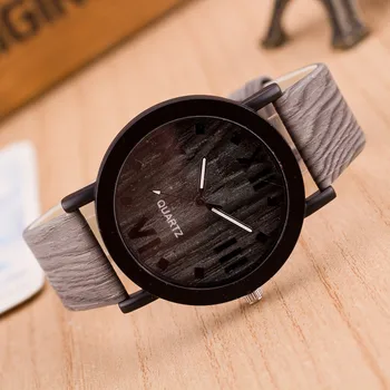 

Hot! 2017 Newly Designed Relogio Feminino Clock Fashion Roman Numerals Wood Leather Band Analog Quartz Vogue Wrist Watches Y797*