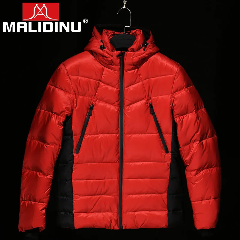 

MALIDINU Men Duck Down Jacket Warm Down Coat 70%White Duck Down Men Coat Winter Feather Jacket Mens Down Jacket Parka Outerwear