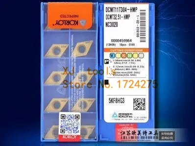 

Free Shipping 10pcs DCMT11T304 NC3020 Carbid Turning Inserts for Lathe Holder SDJCR/SDUCR/SDQCR,Suitable for Cutting Steel