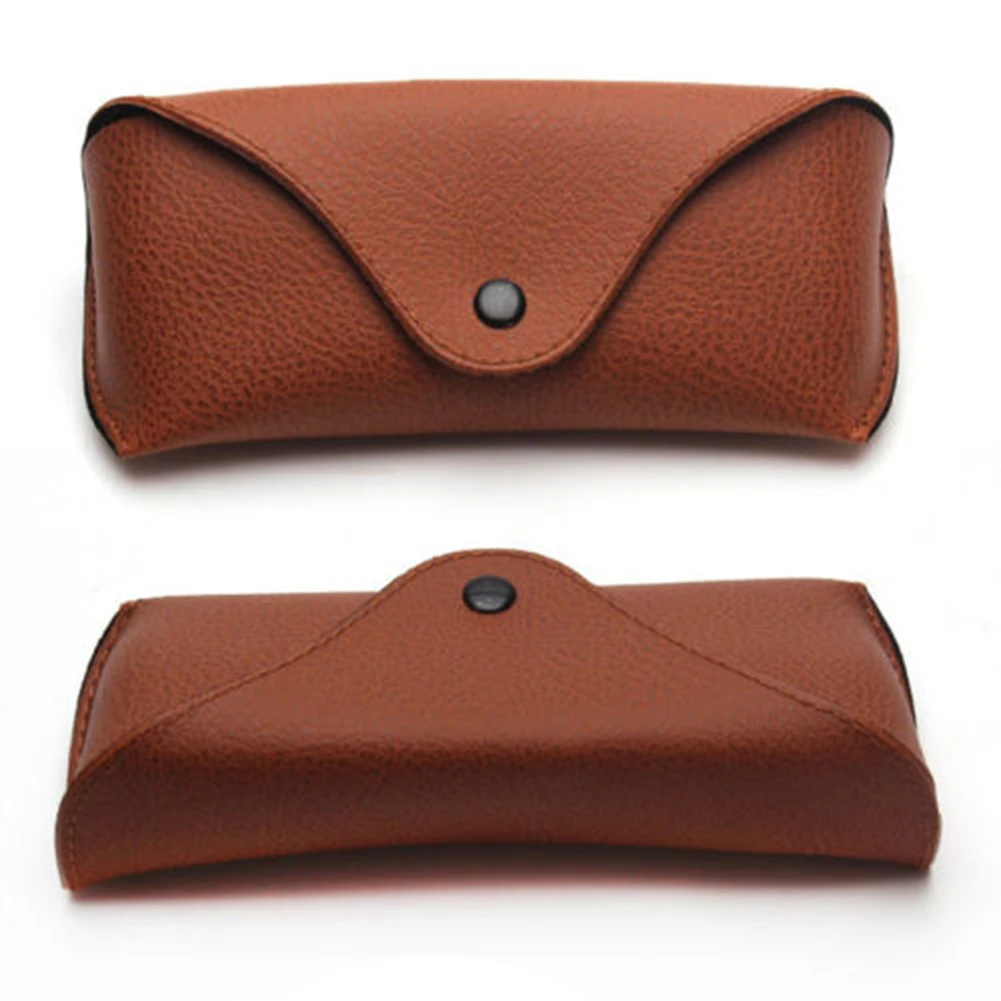 Glasses Case Portable Unisex Faux Leather Eye Glasses Sunglasses Holder Box Cover Folding Sunglasses Organizer