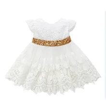 Emmababy для девочек в цветочек принцессы с блестками платье одежда для малышей свадьба лук обратно v-образным вырезом платье-пачка