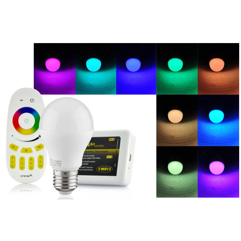 Remote control 6W RGB LED bulb device that supports IOS + Android