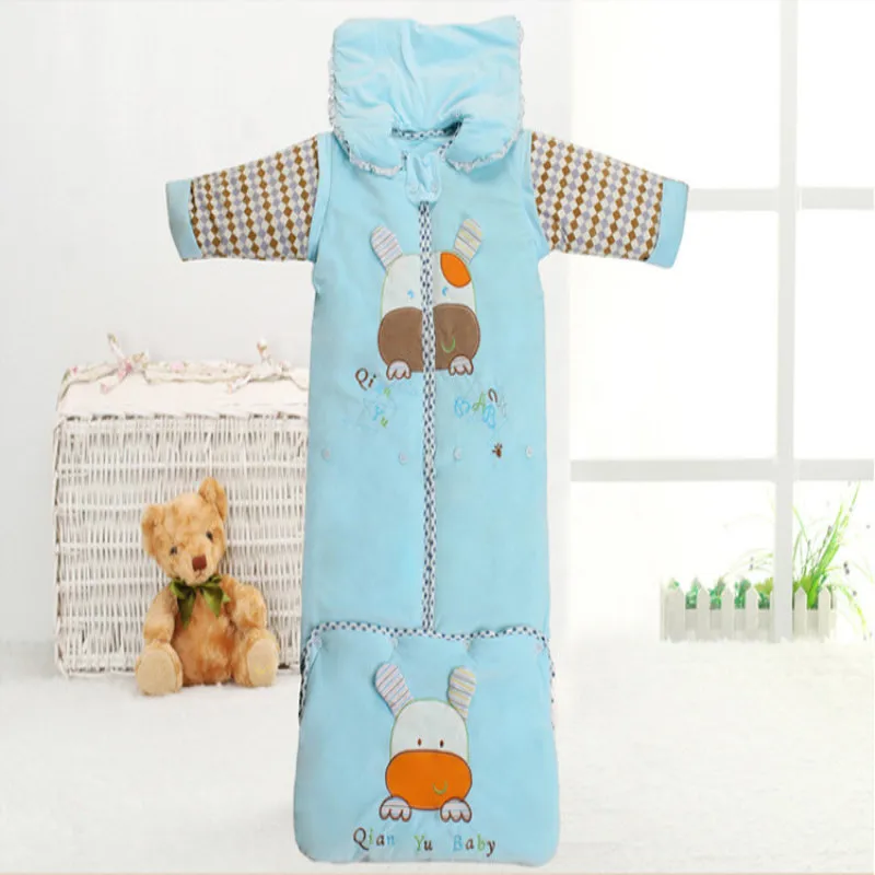 Bolsa de Dormir Primavera e Outono Anos de Idade Fewiyoni Bebê Inverno Kick-proof Colcha Crianças Grosso Mangas Removíveis 0-5 12 colcha crianças saco de dormir primavera e