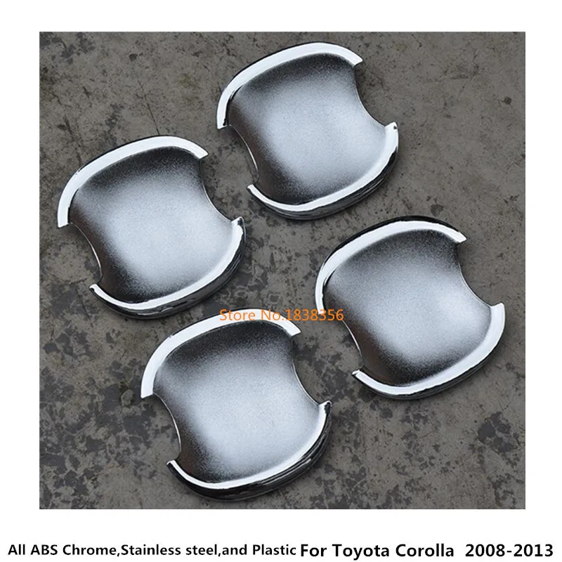 Крышка автомобиля рамка панель лампа отделка ABS Хромированная дверная ручка и чаша капоты для Toyota Corolla Altis 2008 2009 2010 2011 2012 2013