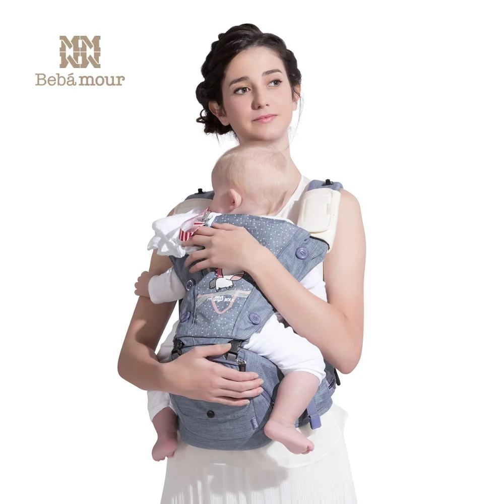 Bebear Baby Carrier C18 слинги для младенцев эргономичный Детский пояс 0-30 месяцев 4 в 1 младенческий Удобный слинг рюкзак Hip Seat