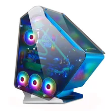 618*230*610 мм DIY компьютерный PC геймер чехол ромбовидный алюминиевый сплав боковое прозрачное стекло светящееся водяное охлаждение шасси
