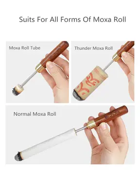 

Moxa Roll Awl Extender Tool Roller Rolls Accupuncture Massage Moxibustion Therapy Burner Box Device Mugwort Artemisia Wormwood