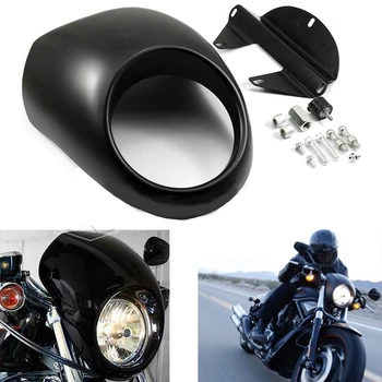 

Motorcycle accessories New Black Head Light Fairing Mask Front Visor For Harley Sportster FX XL Dyna Cafe Racer Visor