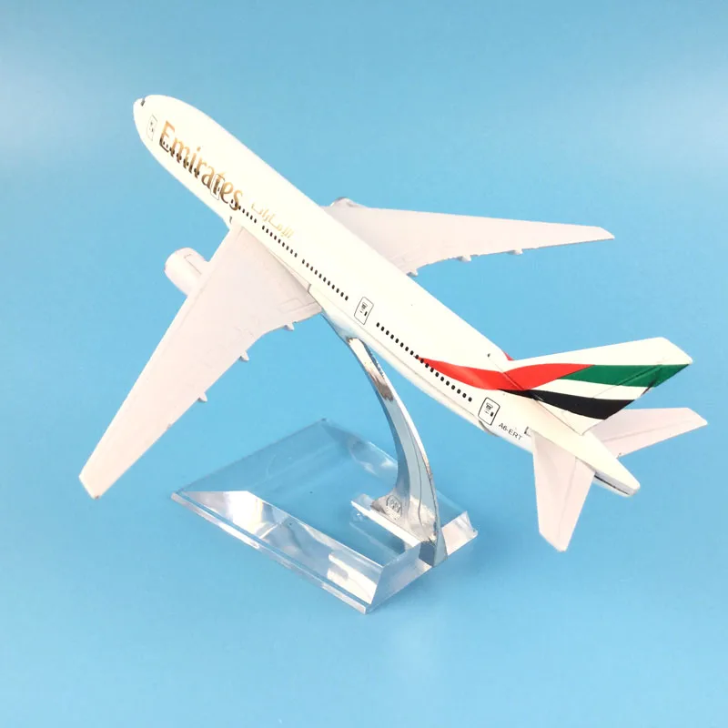 Модель самолета из металлического сплава 16 см авиакомпании Emirates модель Боинг 777