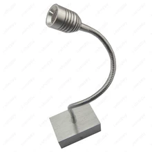 3 Вт светодиодный настенный светильник-бра, светильник с ночной картинкой, светильник с гибкой трубкой, светильник с серебристым корпусом, алюминиевый студийный лобби-отель