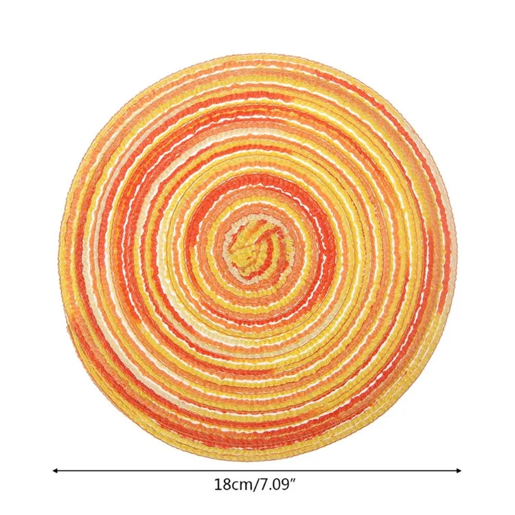 Горячая Распродажа Плетеный Круглый Коврик термостойкие столовые коврики Нескользящие подстаканники - Цвет: 1