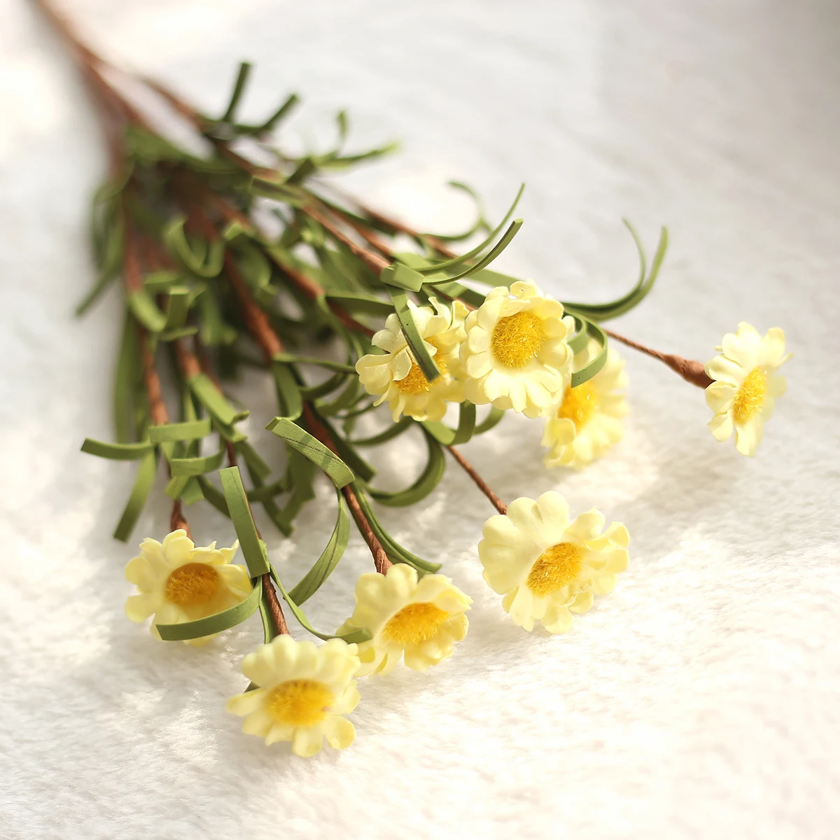 8 головок/связка искусственные маленькие ромашки цветы хризантемы пена Флер искусственное украшение для дома Свадебные украшения дешево - Цвет: 5