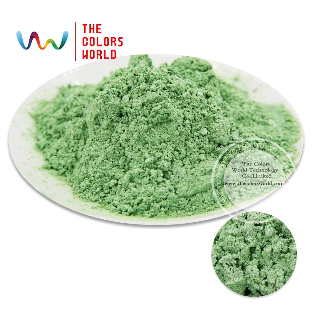 

TCZG435 Apple Green Color Pearlescent pigment,pearl luster pigment,Mica Powder DIY Makeup Nail Design ,Nail Polish