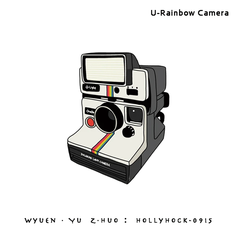 

1PC New Waterproof Nostalgic Rainbow Camera Temporary Tattoo Stickers Simple Retro Style Fake Tattoo Stickers for Woman and Man