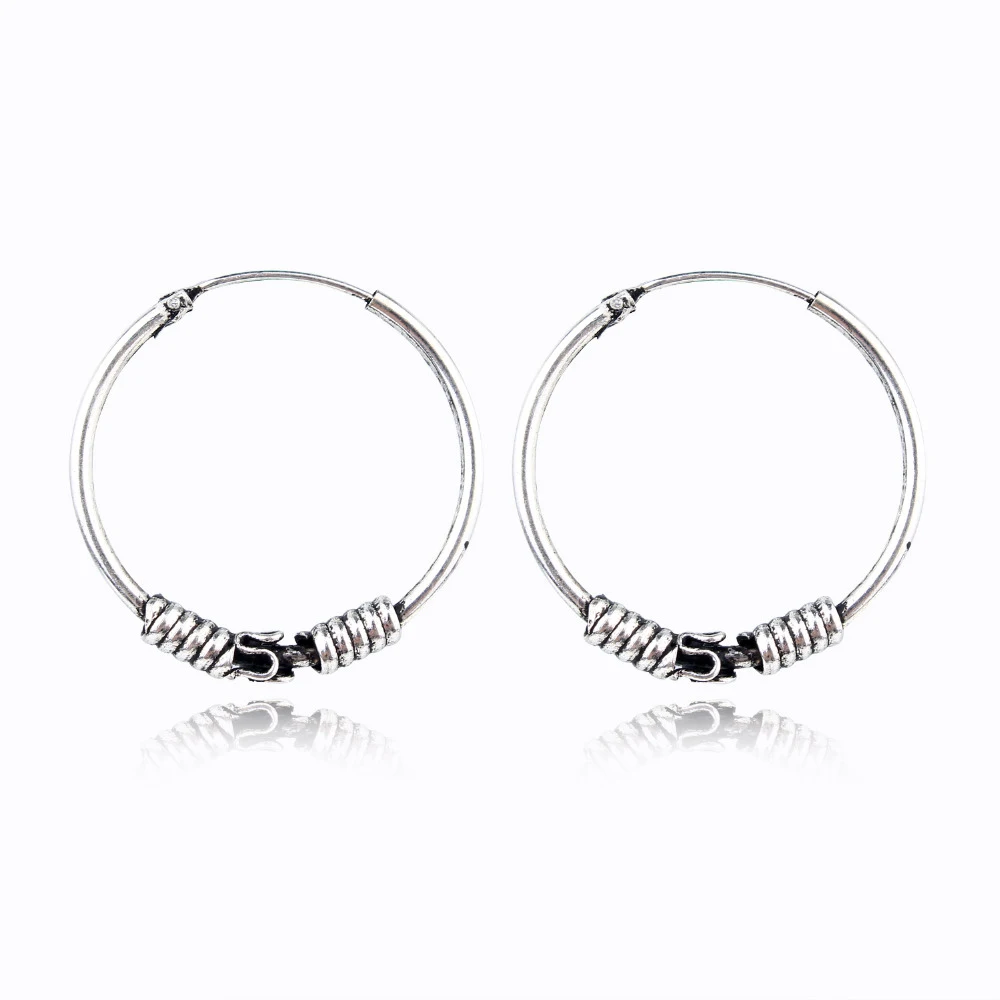 

Small Round Circle Earring European Boho Gypsy Punk Worn Retro Minimalist Hoop Earrings Female Women Men Jewelry Metal Earrings