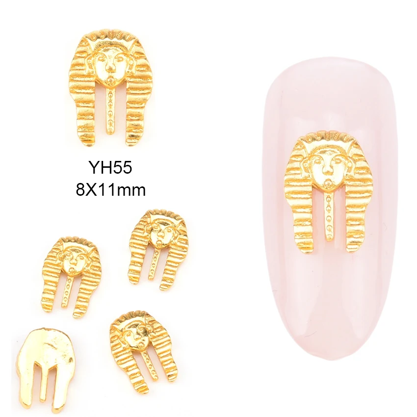 10 шт золотые металлические стразы для нейл-арта форма полый дизайн для ногтей украшения Поставки MNS741