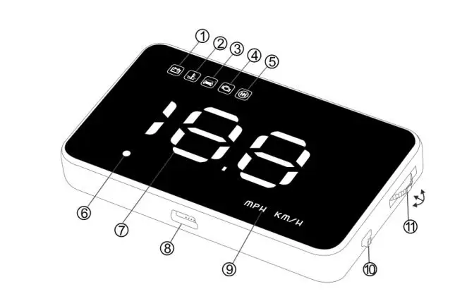 KUNFINE 3," Цифровой Автомобильный спидометр OBD2 автомобильный HUD Дисплей лобовое стекло проектор Автоматическое включение/выключение Универсальный A1000