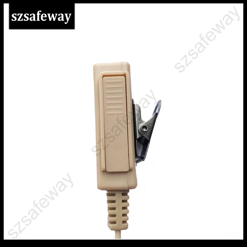 Beige walkie talkie headset acoustic tube earpiece mic for Motorola two way radio XIR P8268 P8260 2