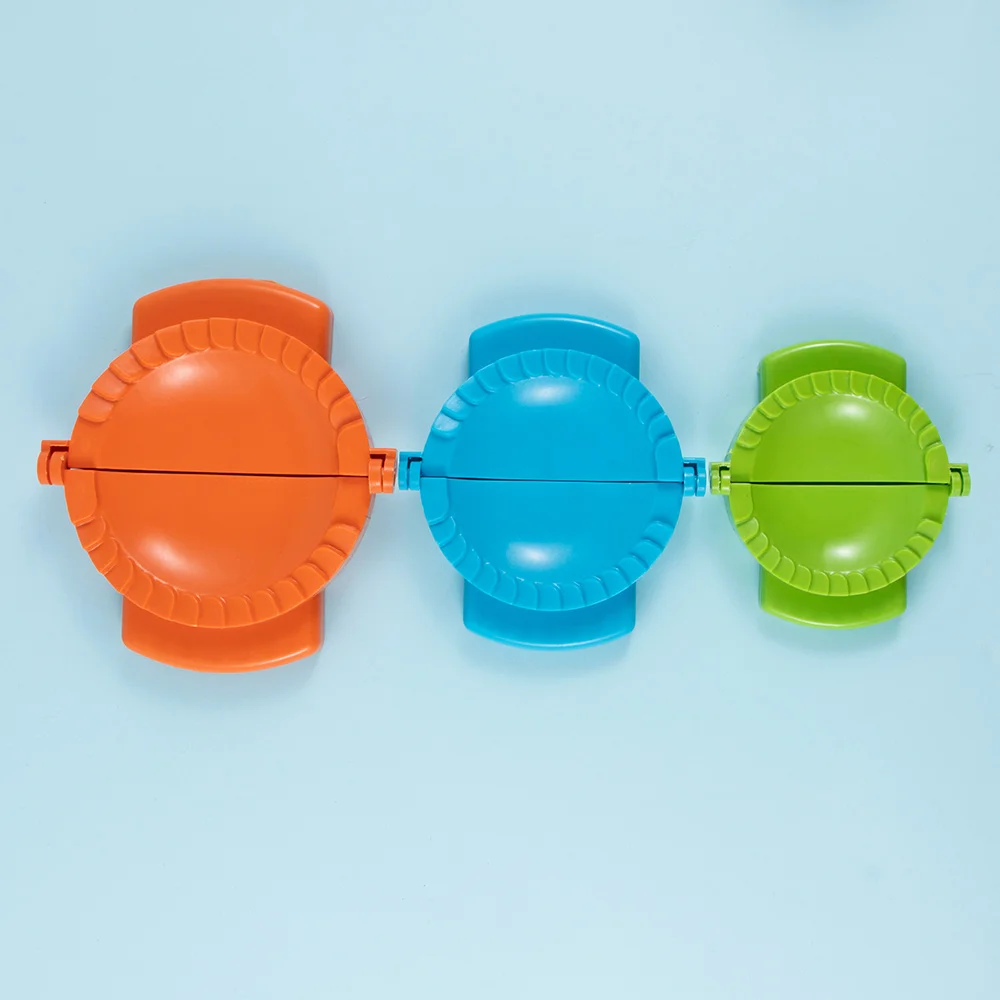 

New 3 Pcs/set DIY Colorful Jiaozi Dough Meat Cutter Kitchen Pastry Tool Press Molds Dumpling Maker Baking Cooking Maker Device