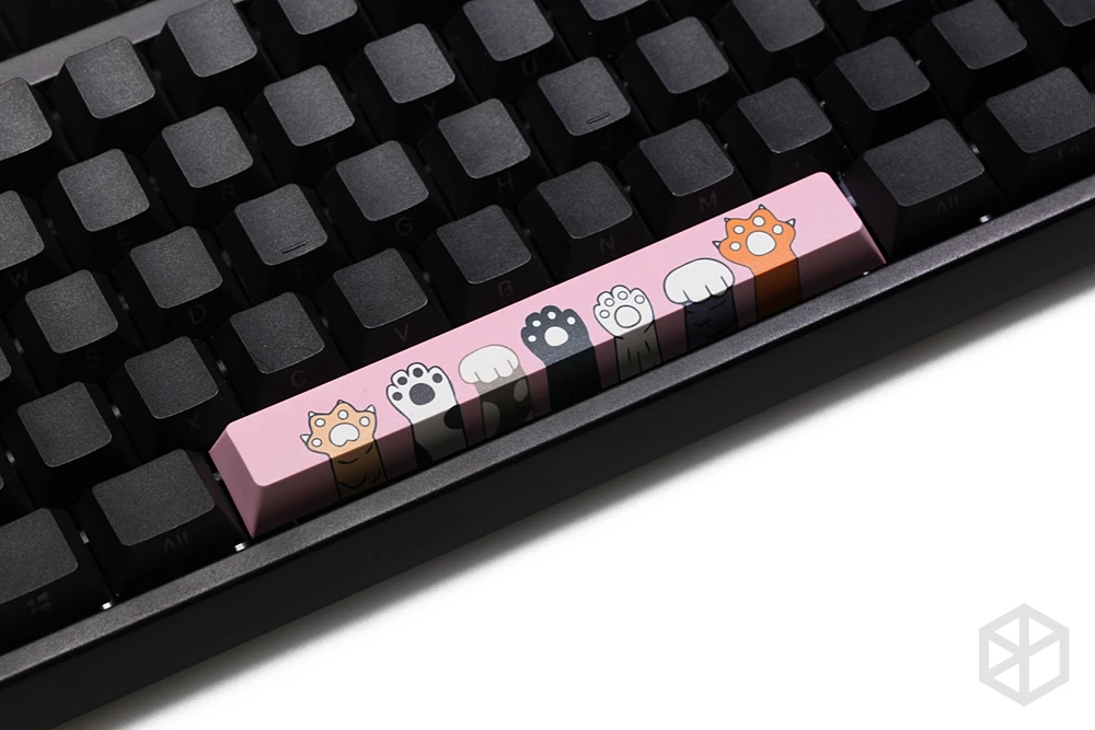  Novelty allover dye subbed Keycaps spacebar pbt custom mechanical keyboard ECG pig dog cat paw unic