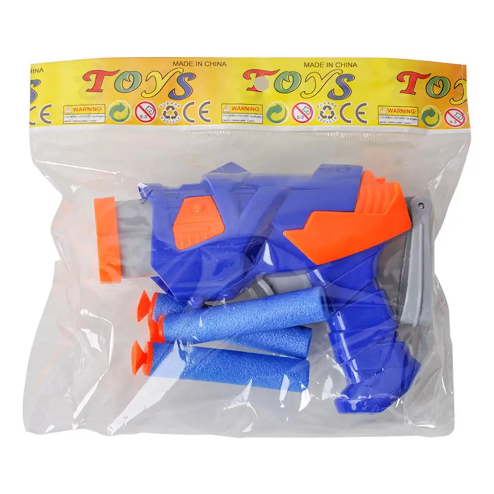 Children's Orange Blue Soft Bullet Pistol Toy Children's Outdoor Fun Toy Soft Bullet Shooting Plastic Toy Gun Boy Random Color