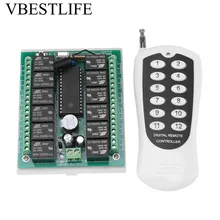12 Channel RF Relay Switch Wireless RF Remote Control Switch Transmitter & Receiver DC 14V jumper t lite open tx game sharp multi protocol transmitter hall sensor gimbals single rf cc2500 jp4in1 remote control for rc