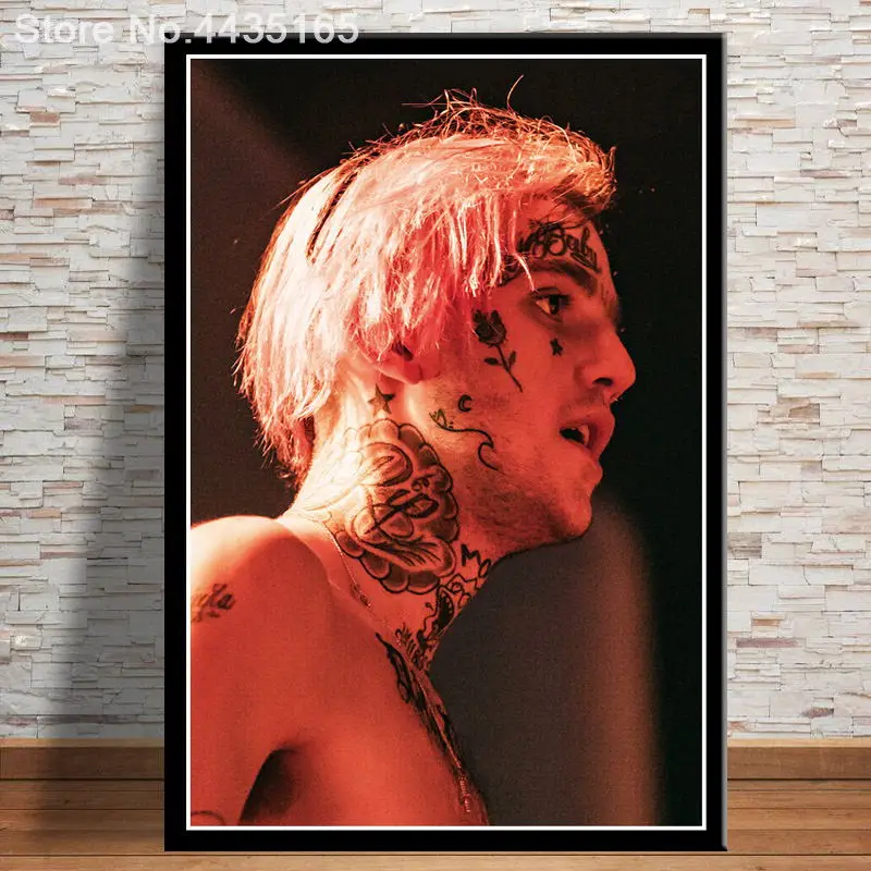 Lil Peep Poster холст живопись современная спальня современные картины для украшения Вдохновленный минимализм для домашнего декора плакаты и принты - Цвет: Бургундия