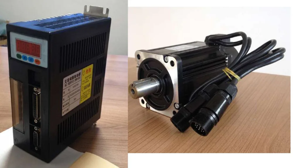 

servo ac motor 80ST-M04025 1KW  with KAS20BA  servo driver 3meters cable